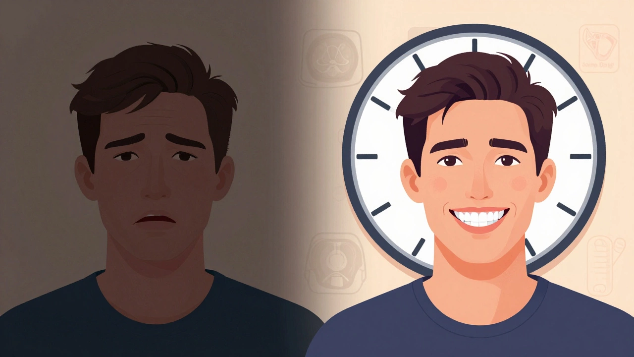 Before and after comparison of smile with and without immediate loading implant.
