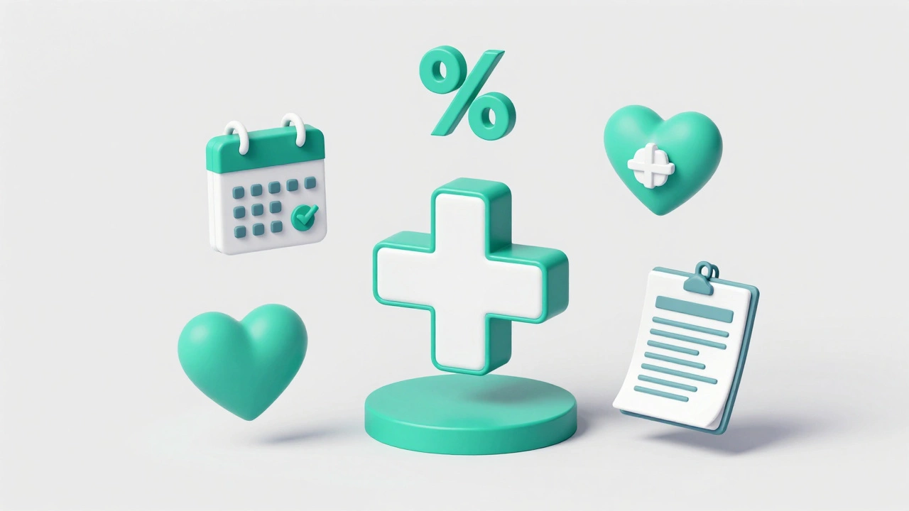 3D isometric illustration of medical payment options like loans and crowdfunding