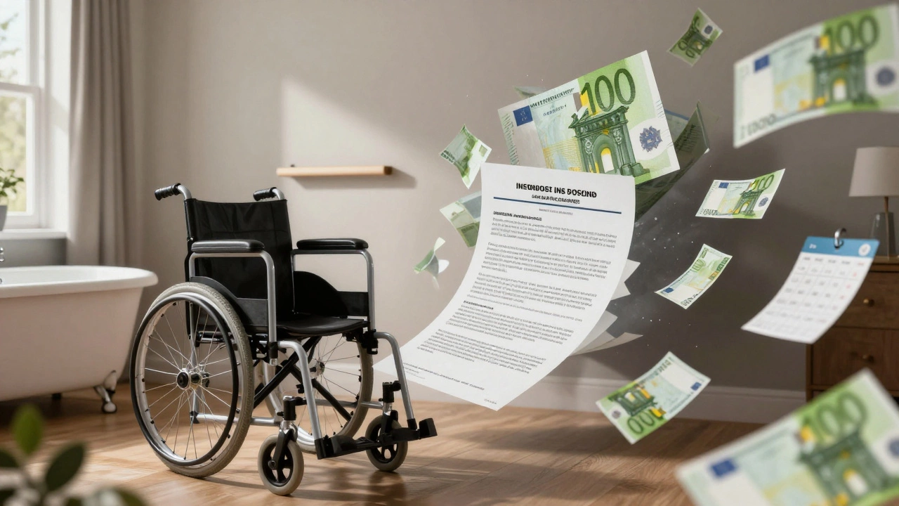 Home recovery setup with medical aids and symbolic financial costs