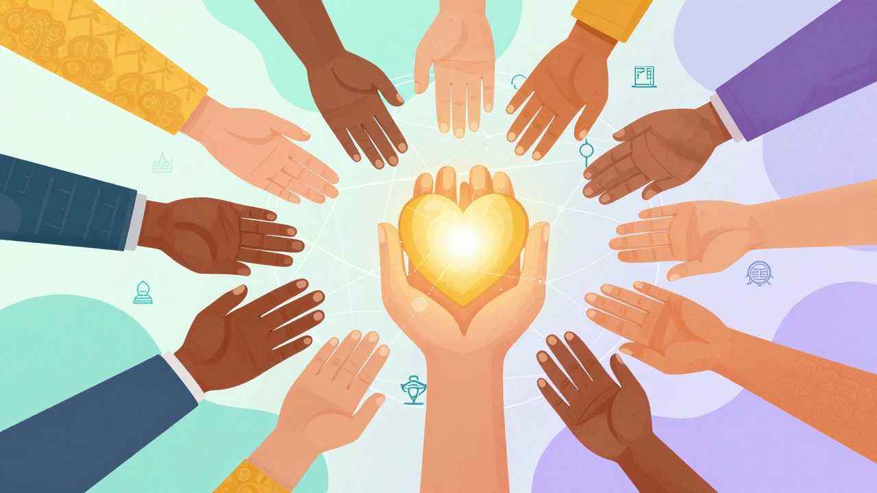 Symbolic illustration of community support for transition costs