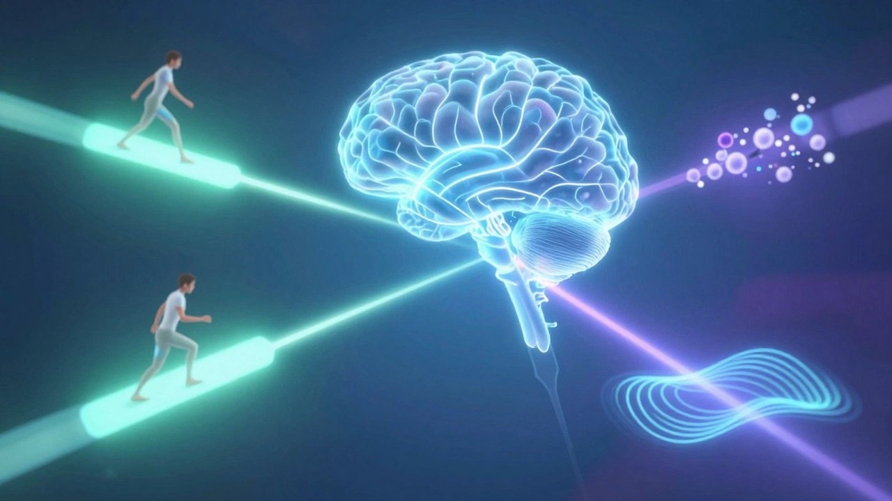 Abstract visualization of multimodal pain therapy combining treatments