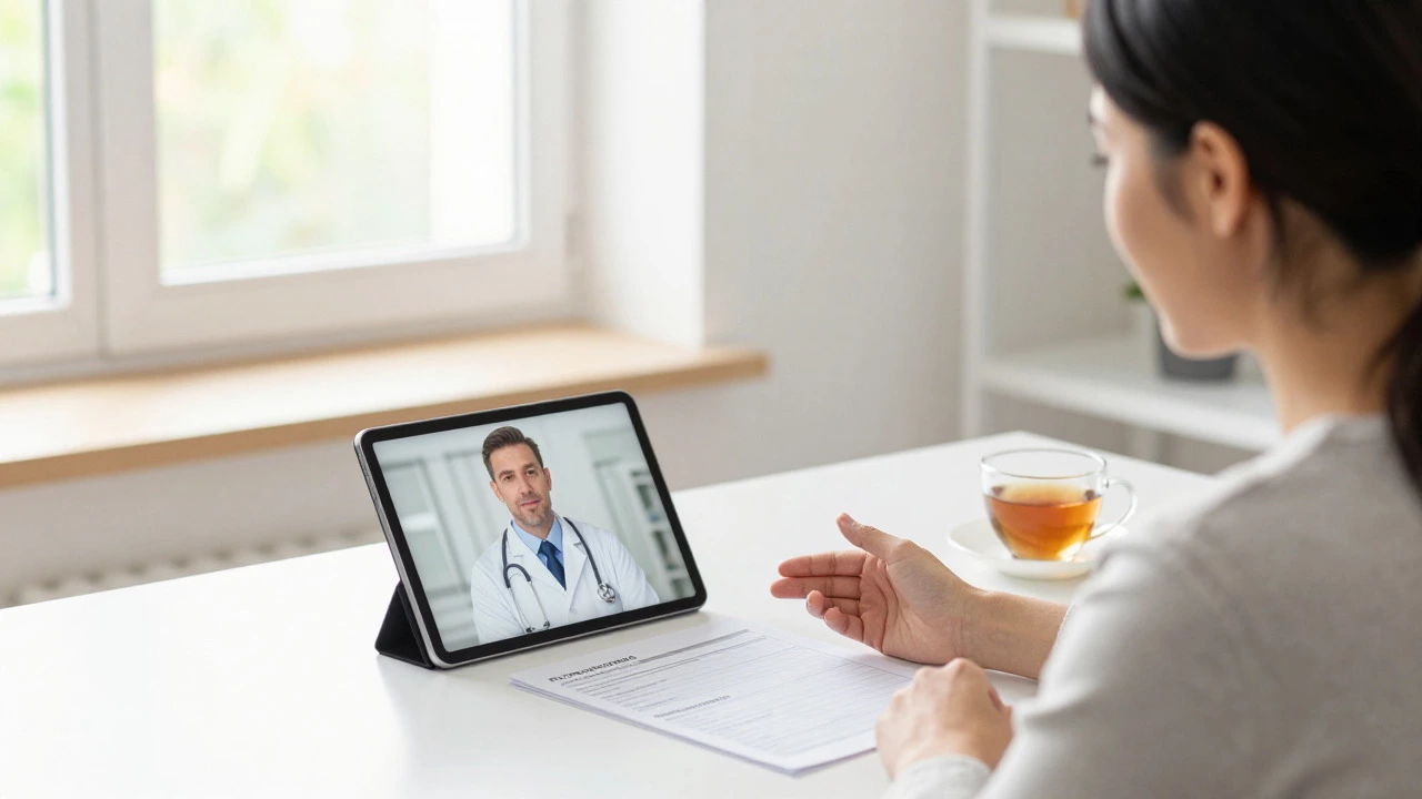 Patient having a calm video consultation with a doctor