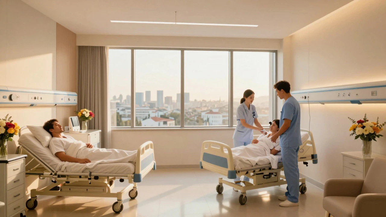 Patient recovering in a luxury medical suite in Istanbul