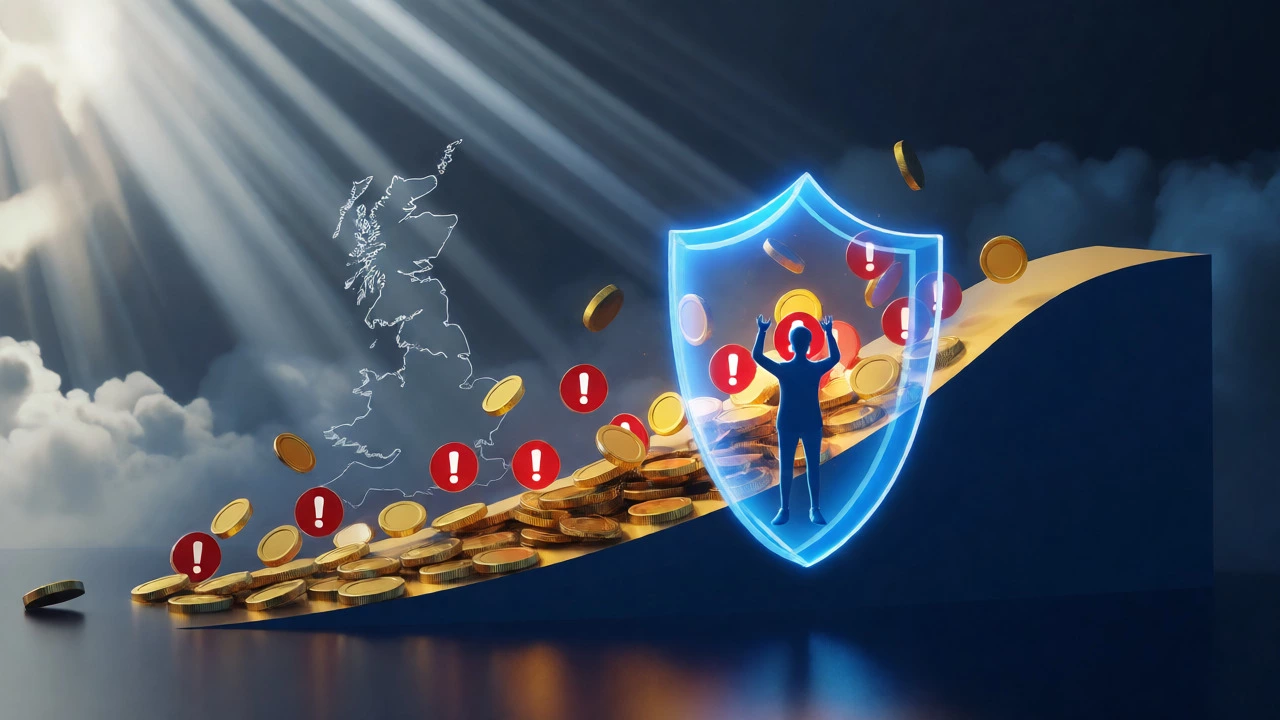 Abstract shield protecting person from rising medical costs