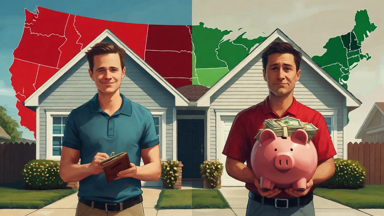 Two neighbors comparing subsidized vs unsubsidized insurance costs